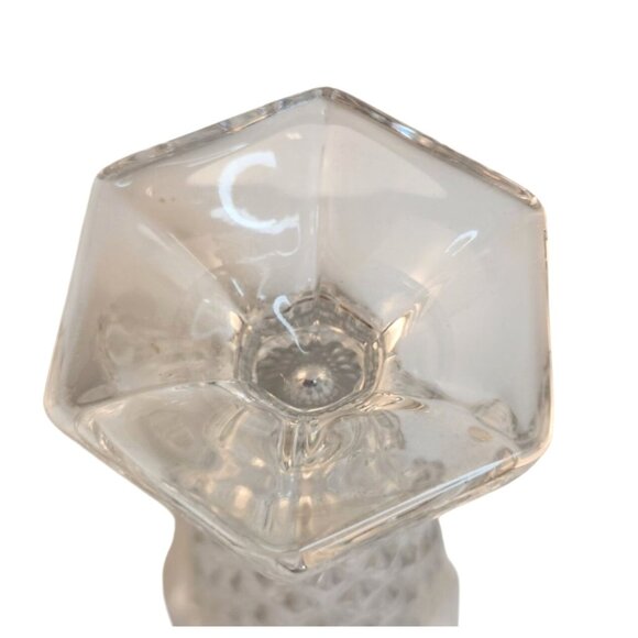 Vintage Fostoria American Cube Pattern Glass Vases, Glass Sugar and Creamer - Picture 9 of 13